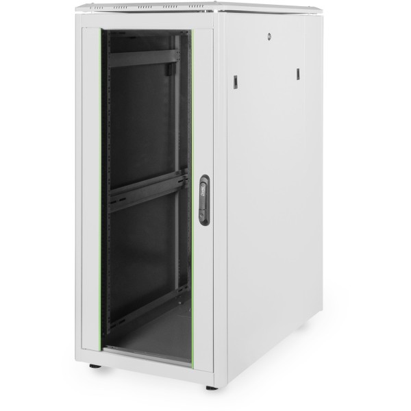 Netzwerkschrank 19" 26HE Digitus 1342x600x1000 mm, Farbe Grau RAL 7035