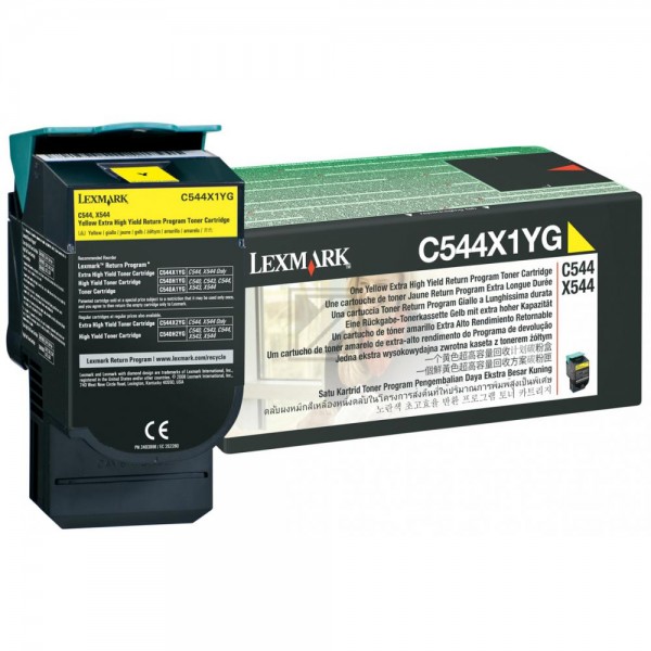 Lexmark Toner-Kartusche Prebate gelb HC plus (C544X1YG)