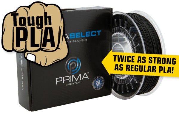 PrimaSelect PLA Tough - 2.85mm - 750 g - Schwarz