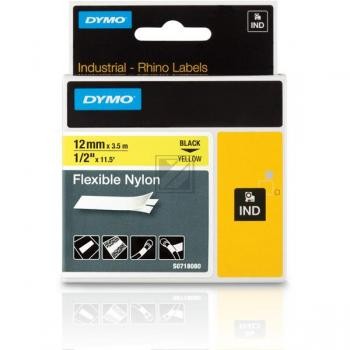 Dymo Flexibles Nylonband 12mm schwarz/gelb (18490)