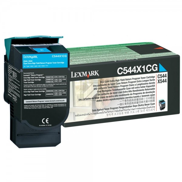 Lexmark Toner-Kartusche Prebate cyan HC plus (C544X1CG)