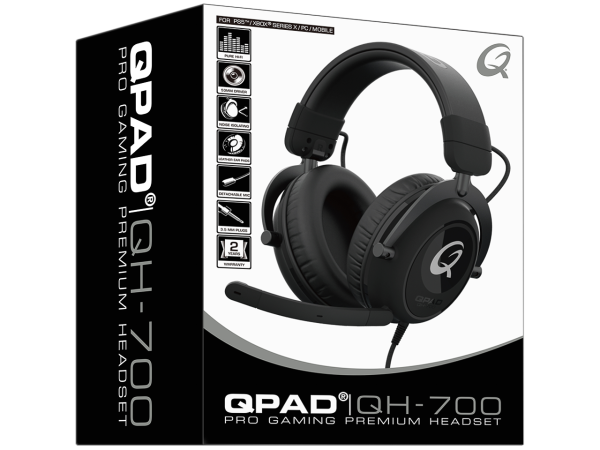 QPAD QH700 PRO GAMING HEADSET 9J.H3593.Q01 Kabel/Mikrofon/3,5Klinke