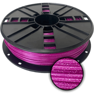 Ampertec 3D-Filament metallic PLA mit Glitzer lila 1.75mm 500g Spule