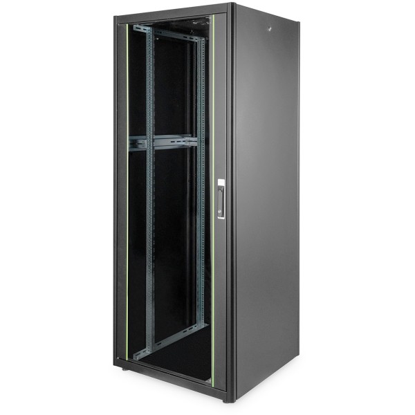 Netzwerkschrank 19" 42HE Digitus 2053x800x800 mm, Farbe black (RAL 9005), mit Glasfronttür