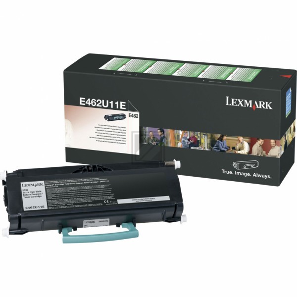 Lexmark Toner-Kartusche Return schwarz HC plus (E462U11E)