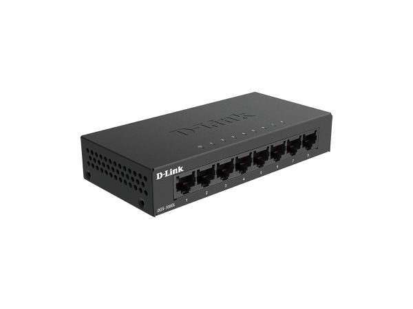 D-Link DGS-108GL Unmanaged Gigabit Ethernet (10/100/1000) 8xRJ45 schwarz