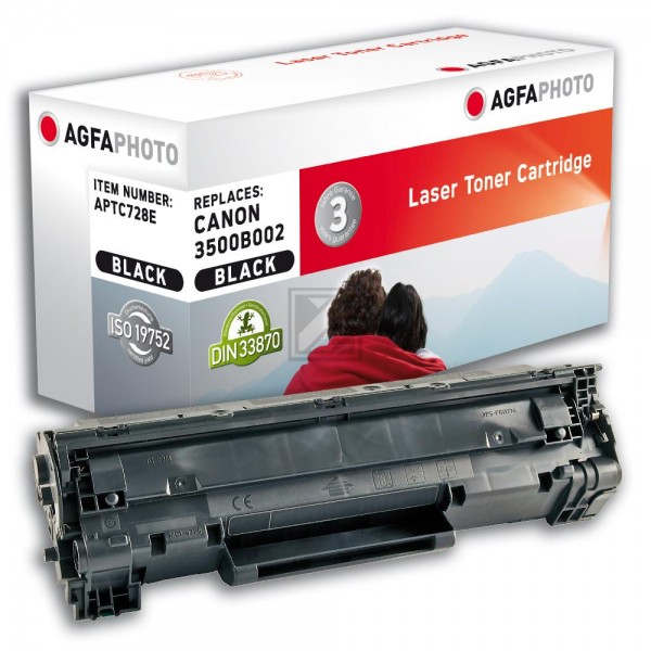 Agfaphoto Toner-Kartusche schwarz (APTC728E) ersetzt 728