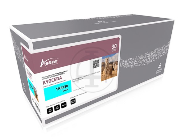 AS20071 ASTAR KYO. M5521CDN Toner CYA 1T02R9CNL0 TK5230C 2200 Seiten