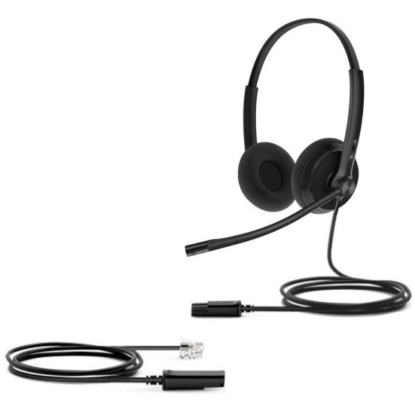 Yealink YHS34 Lite Dual Headset kabelgebunden QD zu RJ12