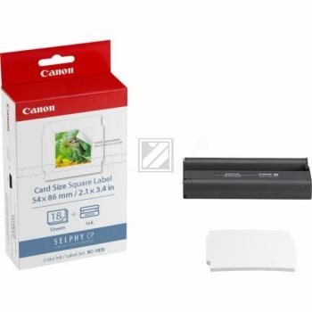 Canon Papier (54mm x 86mm) weiß farbig 18 Blatt (7429B001, KC-18IS)